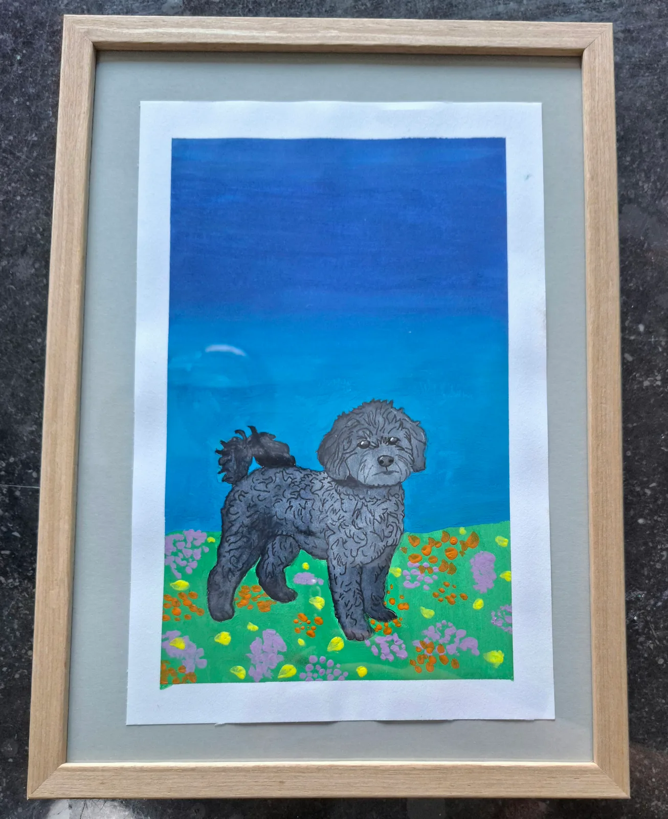 Hondje nagetekend 